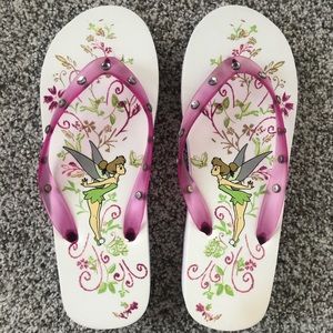 New Disney Tinkerbell Flip Flops size 9/10